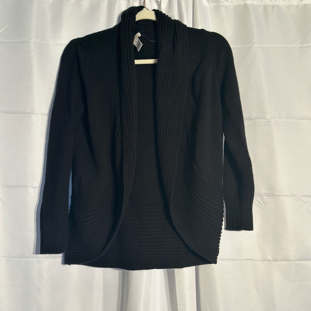 Chiccos black cardigan shawl